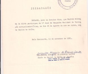 1981-11 – DECLARACAO CENTRO SAUDE POMPEIA