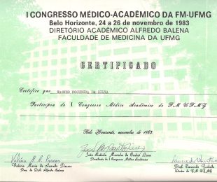 1983-11 – I CONGRESSO MEDICO-ACADEMICO DA FM-UFMG