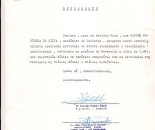 1984-07 – FUNDACAO MUNICIPAL DE SAUDE – HOSPITAL E PRONTO SOCORRO DE PARA DE MINAS