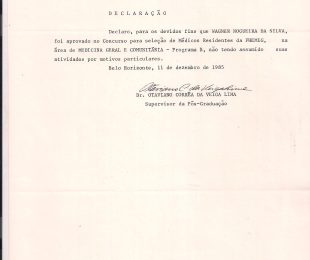1985-12 – DECLARACAO – FUNDACAO HOSPITALAR DO ESTADO DE MINAS GERAIS