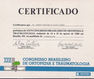 1988-08- XXVI CONGRESSO BRASILEIRO DE ORTOPEDIA E TRAUMATOLOGIA