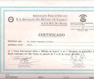 1989-03- 1 CURSO ITERNACIONAL SOBRE O METODO DE ILIZAROV