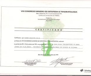 1991-10 – VIII CONGRESSO MINEIRO DE ORTOPEDIA E TRAUMATOLOGIA