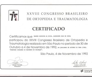 1992-11- XXVIII CONGRESSO BRASILEIRO DE ORTOPEDIA E TRAUMATOLOGIA