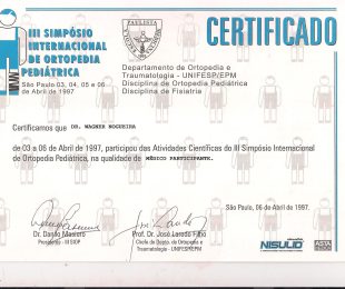 1997-04- III SIMPOSIO INTERNACIONAL DE ORTOPEDIA PEDIATRICA