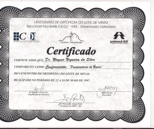 1997-05- 1 ENCONTRO DE ORTOPEDIA DO LESTE DE MINAS