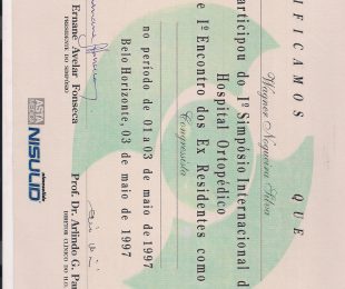 1997-05- 1 SIMPOSIO INTERNACIONAL DO HOSPITAL ORTOPEDICO