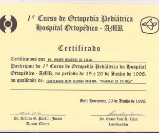 1998-06- 1 CURSO DE ORTOPEDIA PEDIATRICA DO HOSPITAL ORTOPEDICO