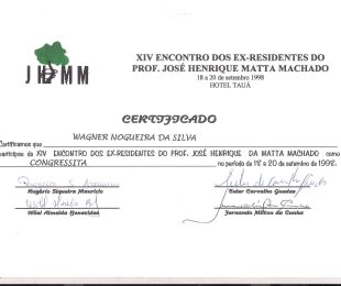 1998-09- XIV ENCONTRO DOS EX RESIDENTES DO PROF JOSE HENRIQUE DA MATTA MACHADO