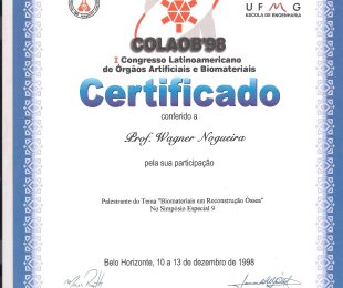 1998-12- I CONGRESSO LATINOAMERICANO DE ORGAOS ARTIFICIAIS E BIOMATERIAIS