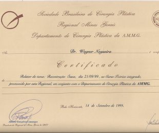 1999-09- CURSO TEORICO INTEGRADO DA SOCIEDADE BRASILEIRA DE CIRURGIA PLASTICA