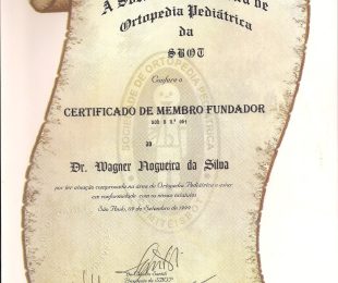 1999-09- MEMBRO FUNDADOR – SOCIEDADE BRASILEIRA DE ORTOPEDIA PEDIATRICA DA SBOT