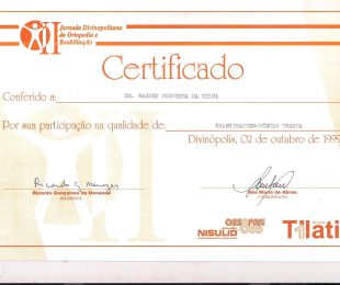 1999-10- II JORNADA DIVINOPOLITAN DE ORTOPEDIA E REABILITACAO