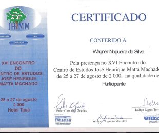 2000-08- XVI ENCONTRO DO CENTRO DE ESTUDOS JOSE HENRIQUE DA MATTA MACHADO