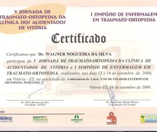 2000-09 – V JORNADA DE TRAUMATO-ORTOPEDIA DA CLINICA DE ACIDENTADOS DE VITORIA