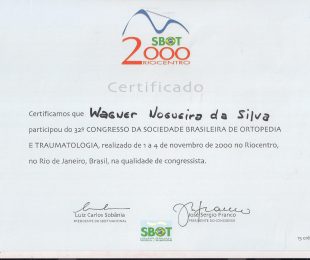 2000-11- 32 CONGRESSO DA SOCIEDADE BRASILEIRA DE ORTOPEDIA E TRAUMATOLOGIA