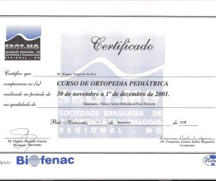 2001-12- CURSO DE ORTOPEDIA PEDIATRICA