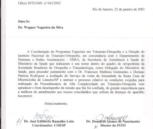 2002-01 – INSTITUTO NACIONAL DE TRAUMATO-ORTOPEDIA