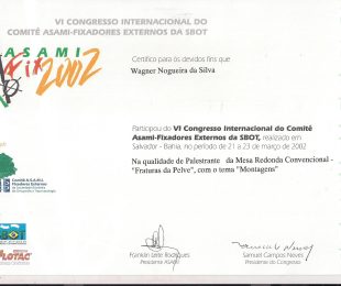 2002-03- VI CONGRESSO INTERNACIONAL DO COMITE ASAME-FIXADORES EXTERNOS DA SBOT