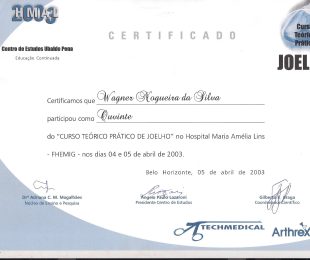 2003-04- CURSO TEORICO PRATICO DE JOELHO NO HOSPITAL AMELIA LINS