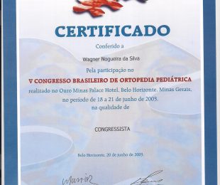 2003-06- V CONGRESSO BRASILEIRO DE ORTOPEIDA PEDIATRICA