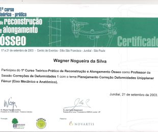 2003-09- 1 CURSO TEORICO-PRATICO DE RECONSTRUCAO E ALONGAMENTO OSSEO