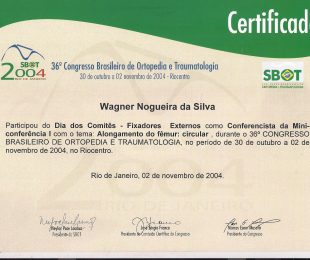 2004-11- 36 CONGRESSO BRASILEIRO DE ORTOPEDIA E TRAUMATOLOGIA