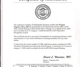 2006-03 – CERTIFICATE OF ATTENDANCE