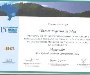 2006-08- 15 CONGRESSO MINEIRO DE ORTOPEDIA E TRAUMATOLOGIA