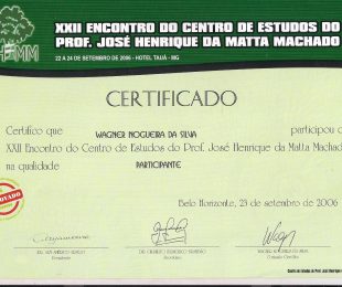 2006-09 – XXII ENCONTRO DO CENTRO DE ESTUDOS DO PROF HENRIQUE DA MATTA MACHADO