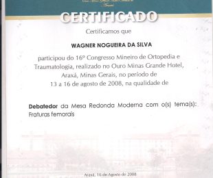 2008-08 – 16 CONGRESSO MINEIRO DE ORTOPEDIA E TRAUMATOLOGIA