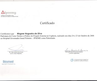 2008-10 – CURSO TEORICO E PRATICO DE FIXACAO EXTERNA NA URGENCIA