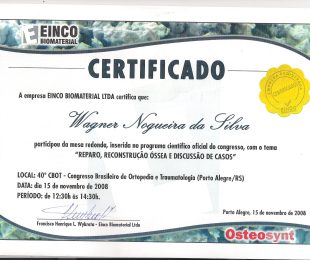 2008-11 – REPARO – RECONSTRUCAO OSSEA E DISCUSSAO DE CASOS