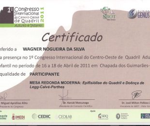 2011-04- 1 CONGRESSO INTERNACIONAL DO CENTRO OESTE DE QUADRIL