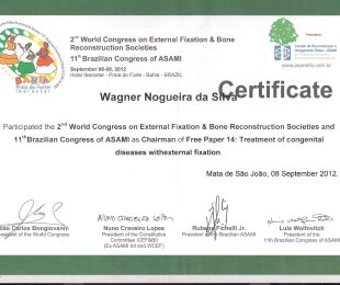 2012-09- 2 WORLD CONGRESS ON EXTERNAL FIXATION & BONE RECONSTRUCTION SOCIETIES