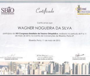 2013-05- XIX CONGRESSO BRASILEIRO DE TRAUMA ORTOPEDICO