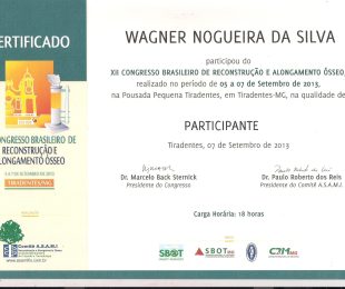 2013-09- XII CONGRESSO BRASILEIRO DE RECONSTRUCAO E ALONGAMENTO OSSEO