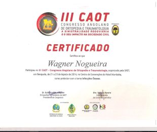 2014-08 – III CAOT – CONGRESSO ANGOLANO DE ORTOPEDIA E TRAUMATOLOGIA