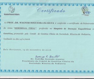 2016-11 – SOCIEDADE MINEIRA DE PEDIATRIA – SIMPOSIO DE DOENCAS ESQUELETICAS E GENETICAS