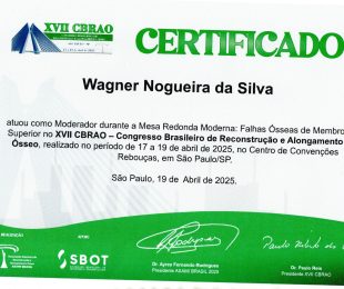 XVII CBRAO 2025 – CONGRESSO BRASILEIRO DE RECONSTRUÇÃO E ALONGAMENTO ÓSSEO
